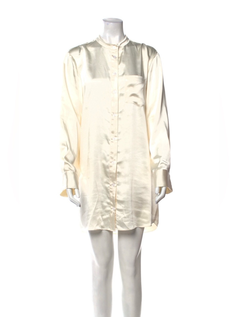 L'Academie Cream Crew Neck Mini Dress Size: M